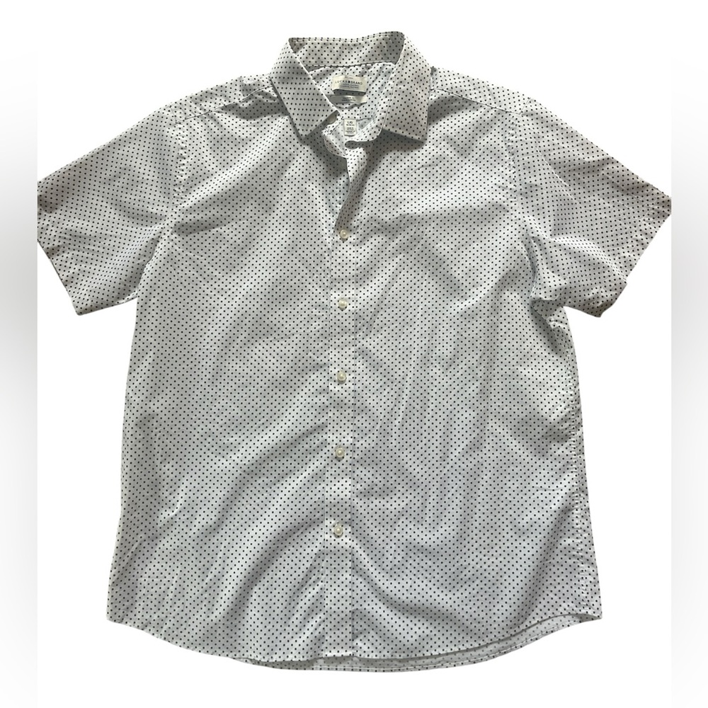 Lucky Brand shamrock print short sleeve, Sz L